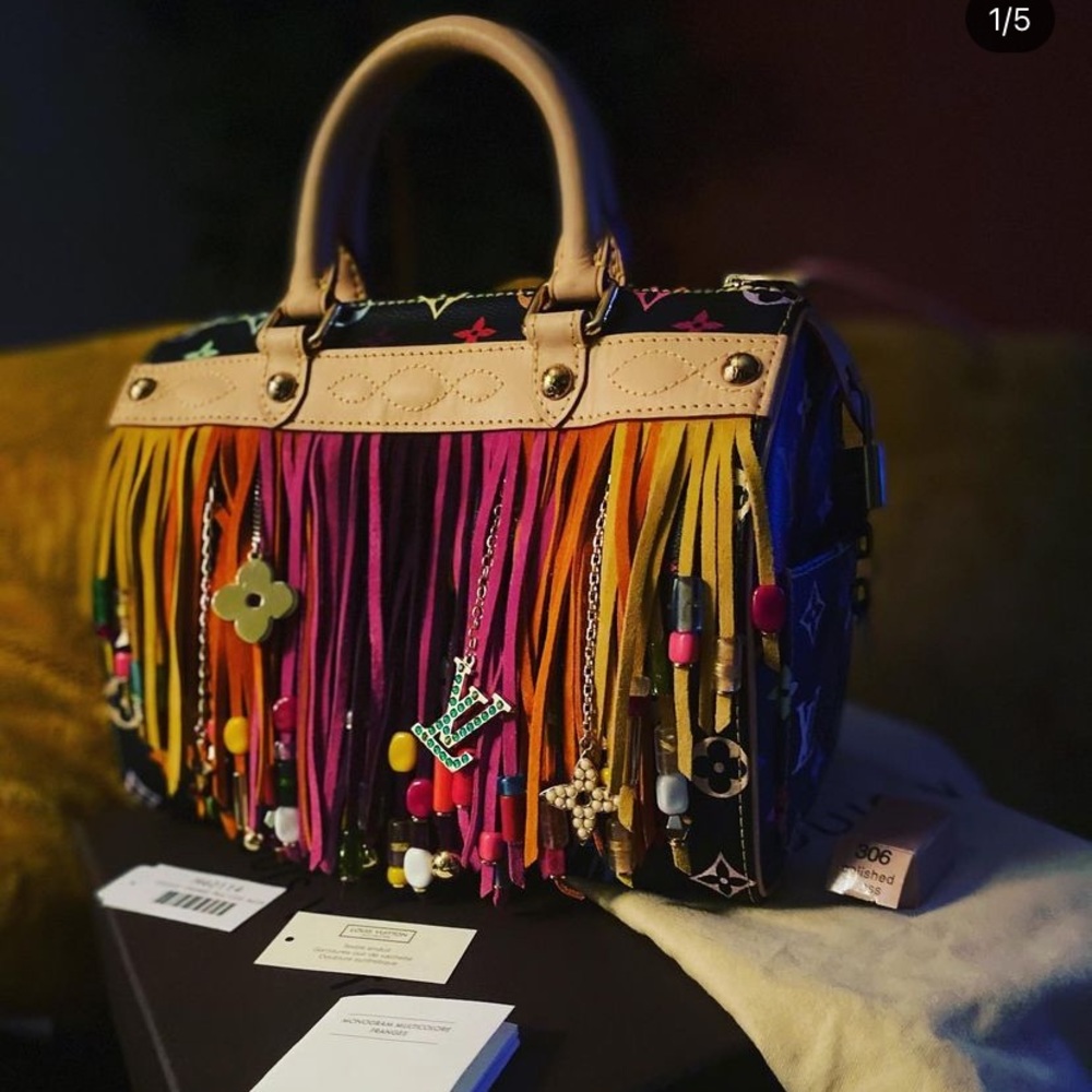 🎈SOLD🎈RARE Limited Ed Collector’s item Louis Vuitton Multicolor Fringe Speedy